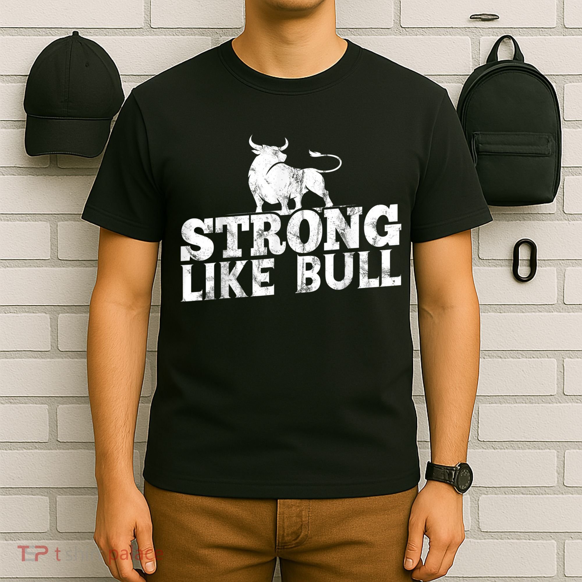 Strong Like A Bull Powerlifting Bodybuilding T-Shirt