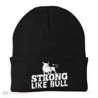 Strong Like A Bull Powerlifting Bodybuilding Beanie thumb 0