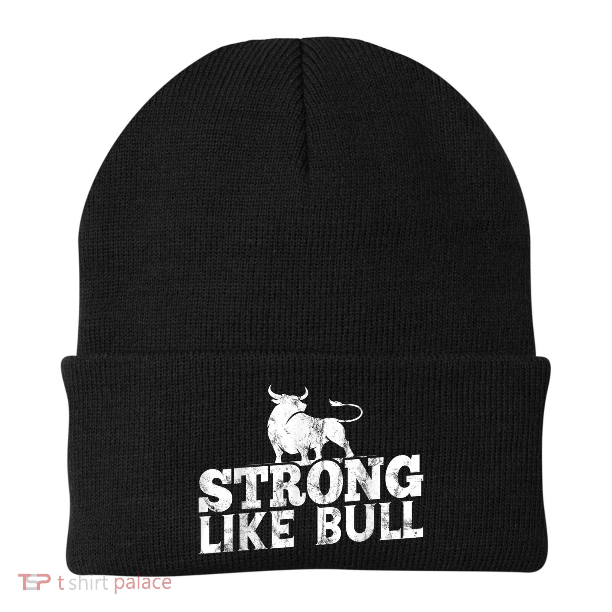 Strong Like A Bull Powerlifting Bodybuilding Beanie