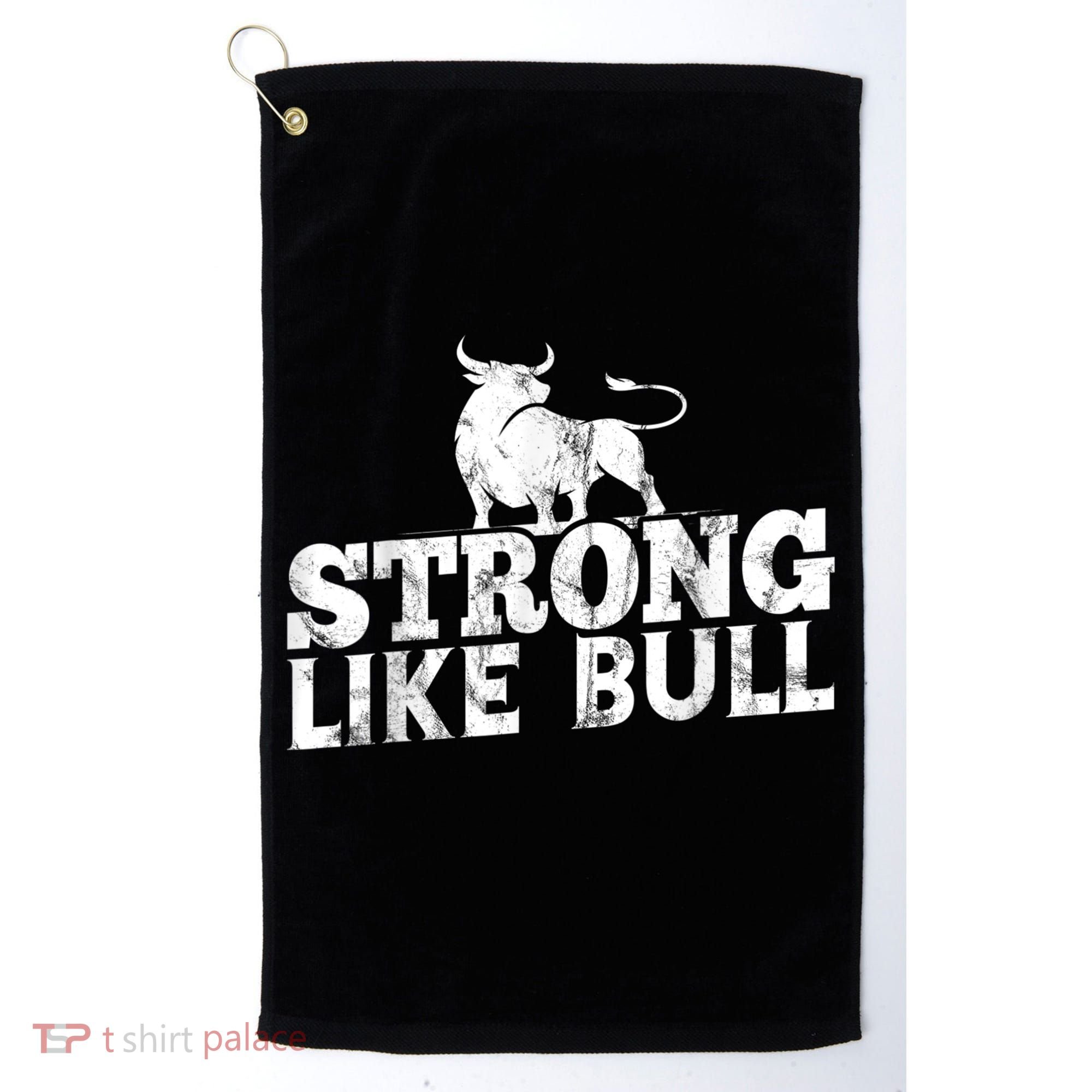 Strong Like A Bull Powerlifting Bodybuilding Golf Towel