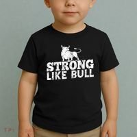 Strong Like A Bull Powerlifting Bodybuilding Toddler T-Shirt thumb 2
