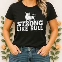 Strong Like A Bull Powerlifting Bodybuilding Women's T-Shirt thumb 2