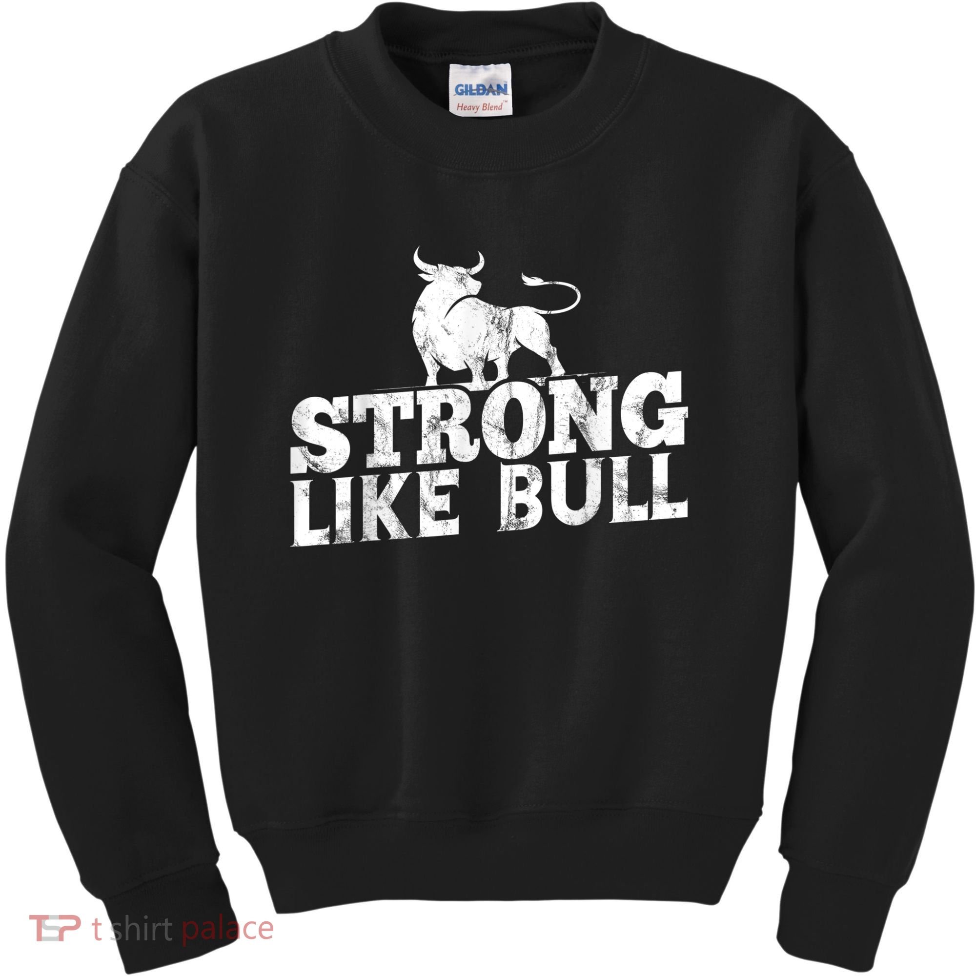Strong Like A Bull Powerlifting Bodybuilding Kids Sweatshirt