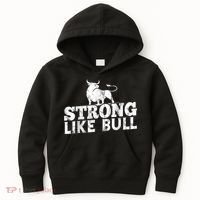 Strong Like A Bull Powerlifting Bodybuilding Kids Hoodie thumb 0