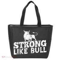 Strong Like A Bull Powerlifting Bodybuilding Tote Bag thumb 0