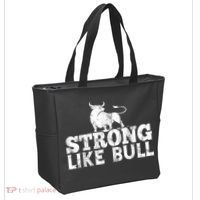 Strong Like A Bull Powerlifting Bodybuilding Tote Bag thumb 2