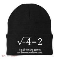 Someone Loses An I: Funny Math Short Sleeve Beanie thumb 0