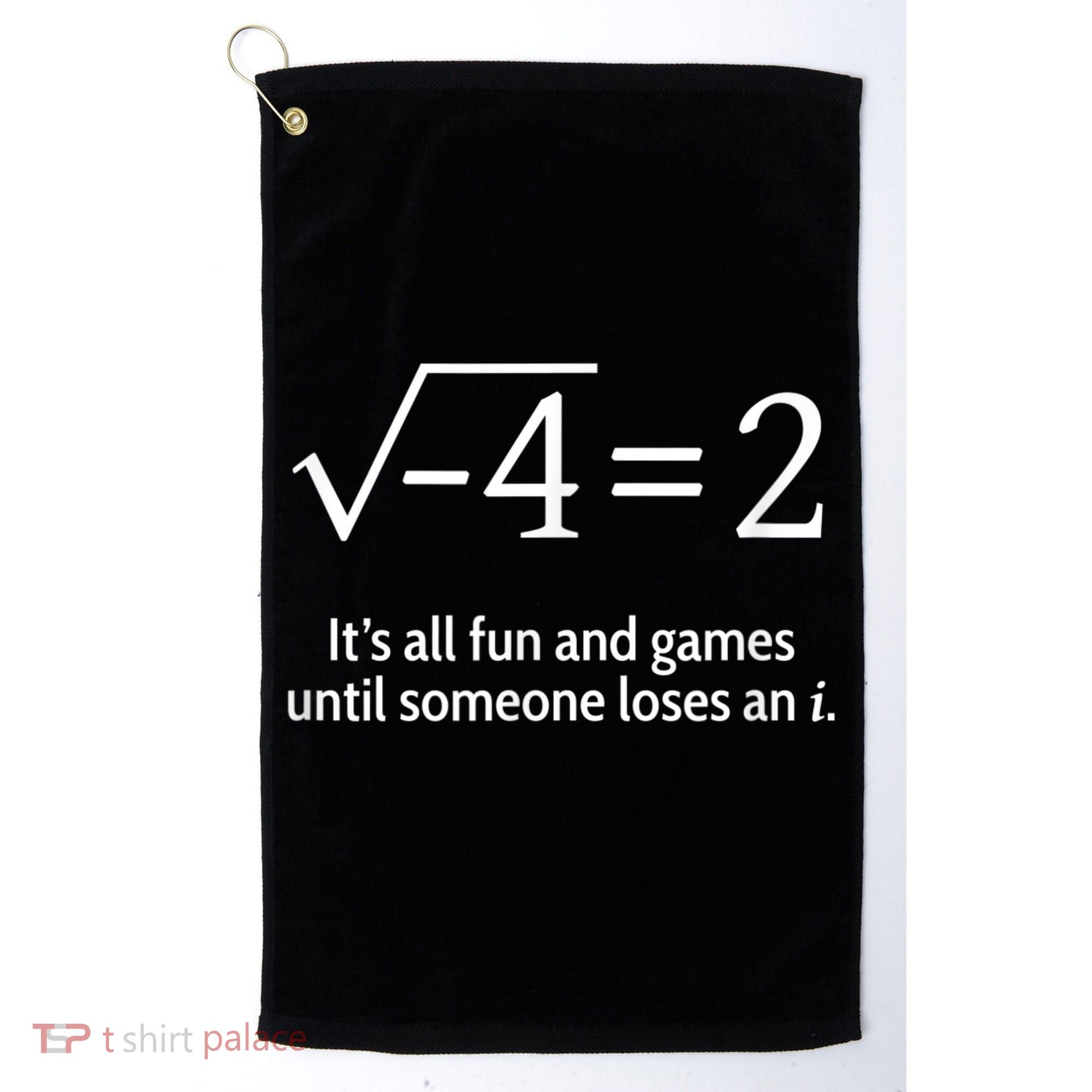 Someone Loses An I: Funny Math Short Sleeve Golf Towel