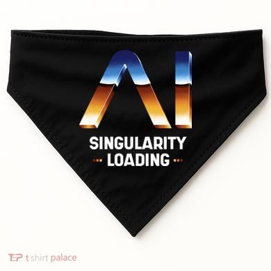 Singularity Loading AI Artificial Intelligence USA-Made Doggie Bandana