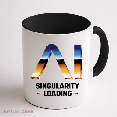 Singularity Loading AI Artificial Intelligence Coffee Mug back