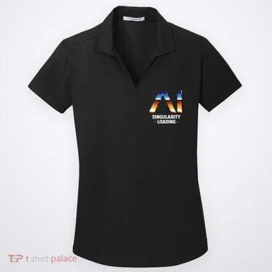Singularity Loading AI Artificial Intelligence Women's Dry Zone Grid Polo