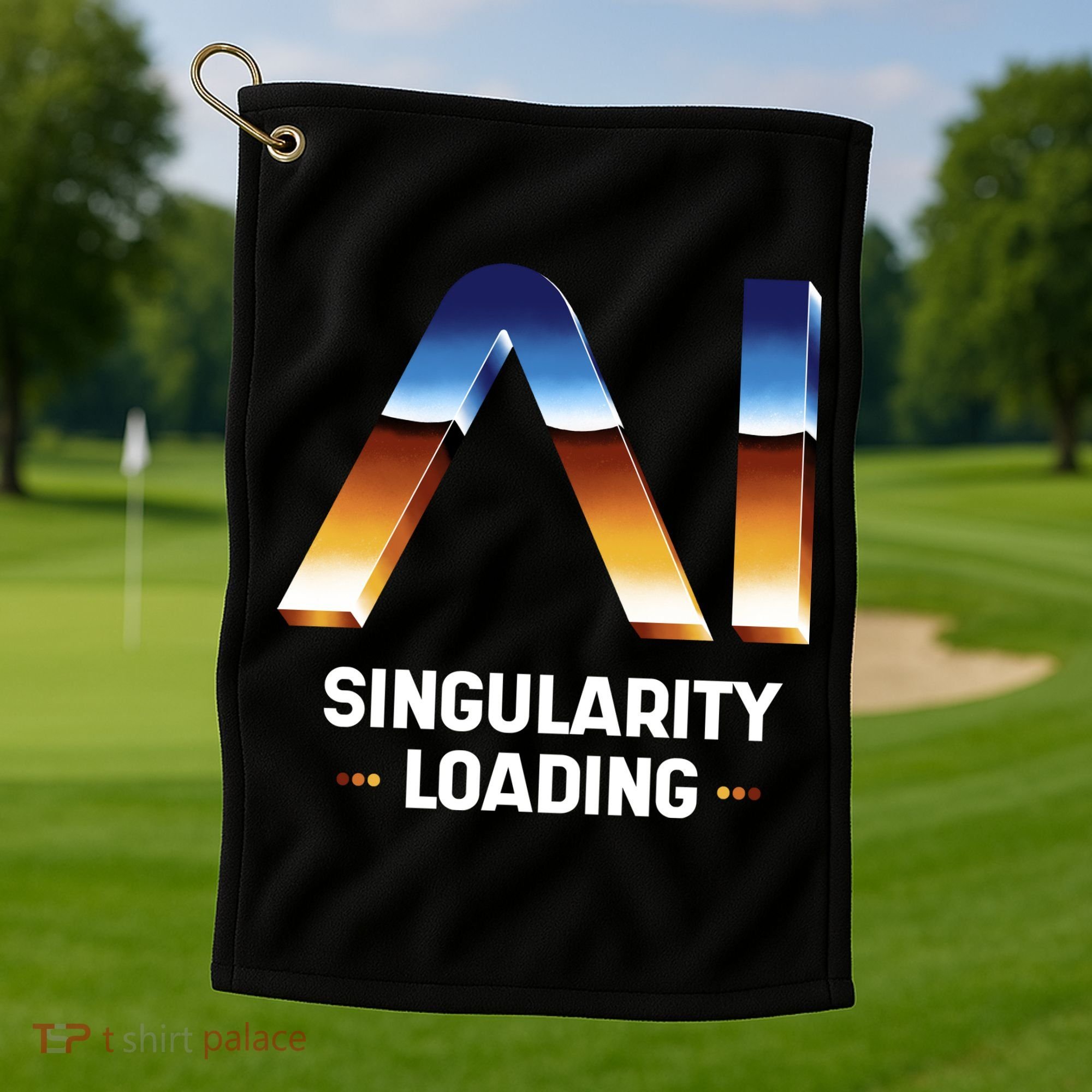 Singularity Loading AI Artificial Intelligence Golf Towel
