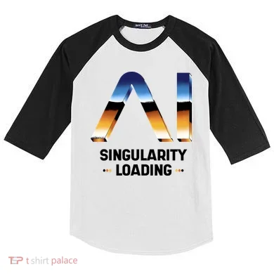 Singularity Loading AI Artificial Intelligence Kids Colorblock Raglan Jersey