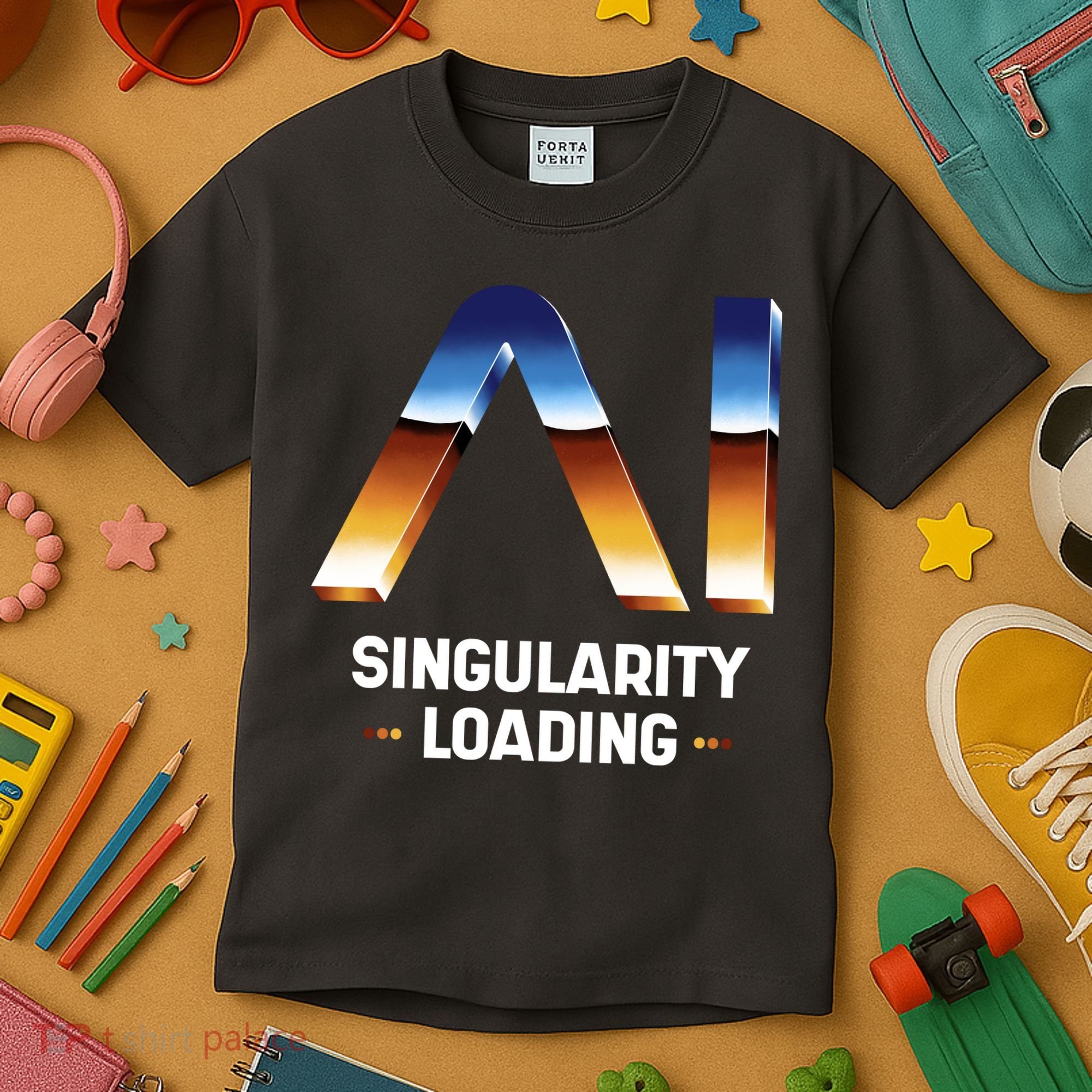 Singularity Loading AI Artificial Intelligence Kids T-Shirt