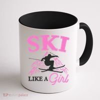 Ski Like A Skiers Winter Sports Mountains Ski Lover Gift Coffee Mug thumb 1