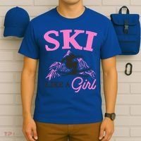 Ski Like A Skiers Winter Sports Mountains Ski Lover Gift T-Shirt thumb 6