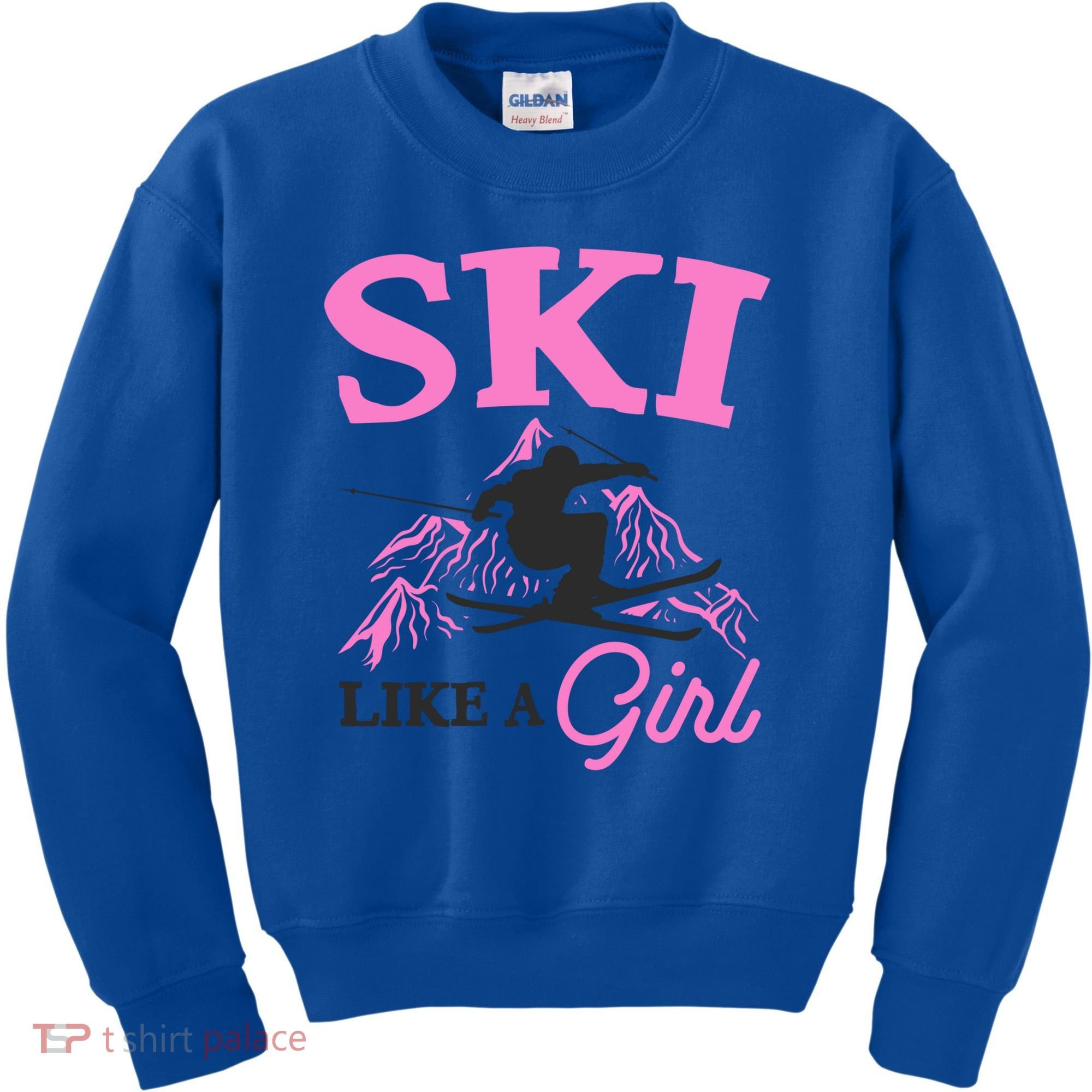 Ski Like A Skiers Winter Sports Mountains Ski Lover Gift Kids Sweatshirt