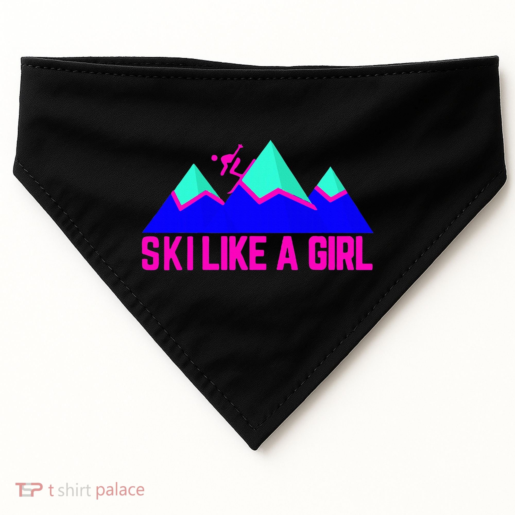 Ski Like A Girl USA-Made Doggie Bandana