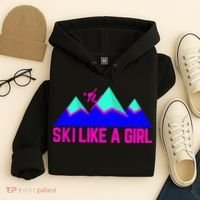 Ski Like A Girl Hoodie thumb 4
