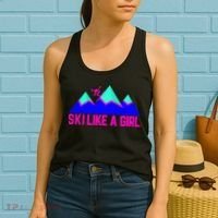 Ski Like A Girl Women's Tank Top thumb 2