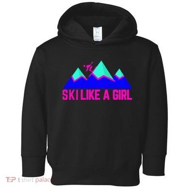 Ski Like A Girl Toddler Hoodie