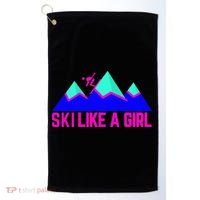 Ski Like A Girl Golf Towel thumb 0