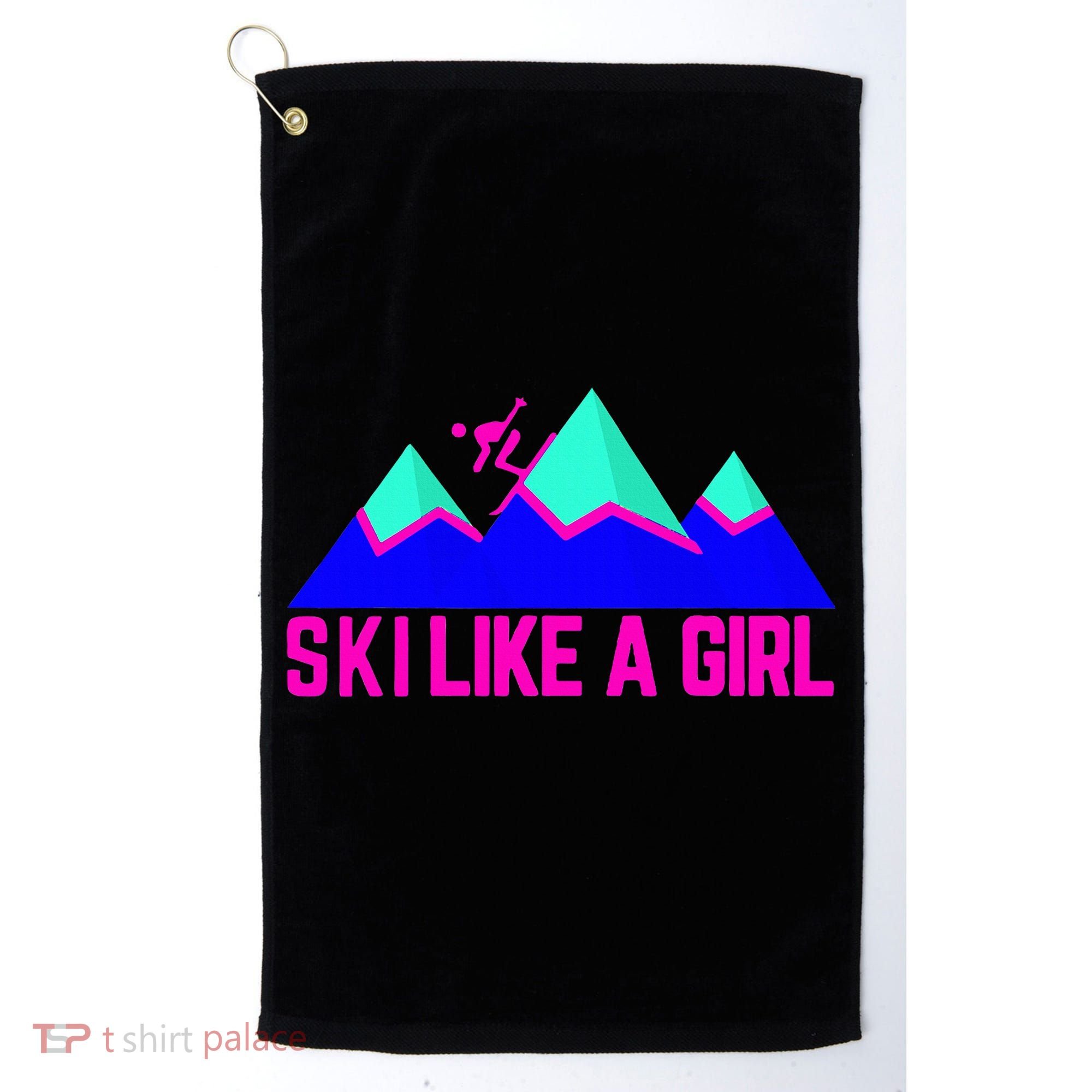 Ski Like A Girl Golf Towel