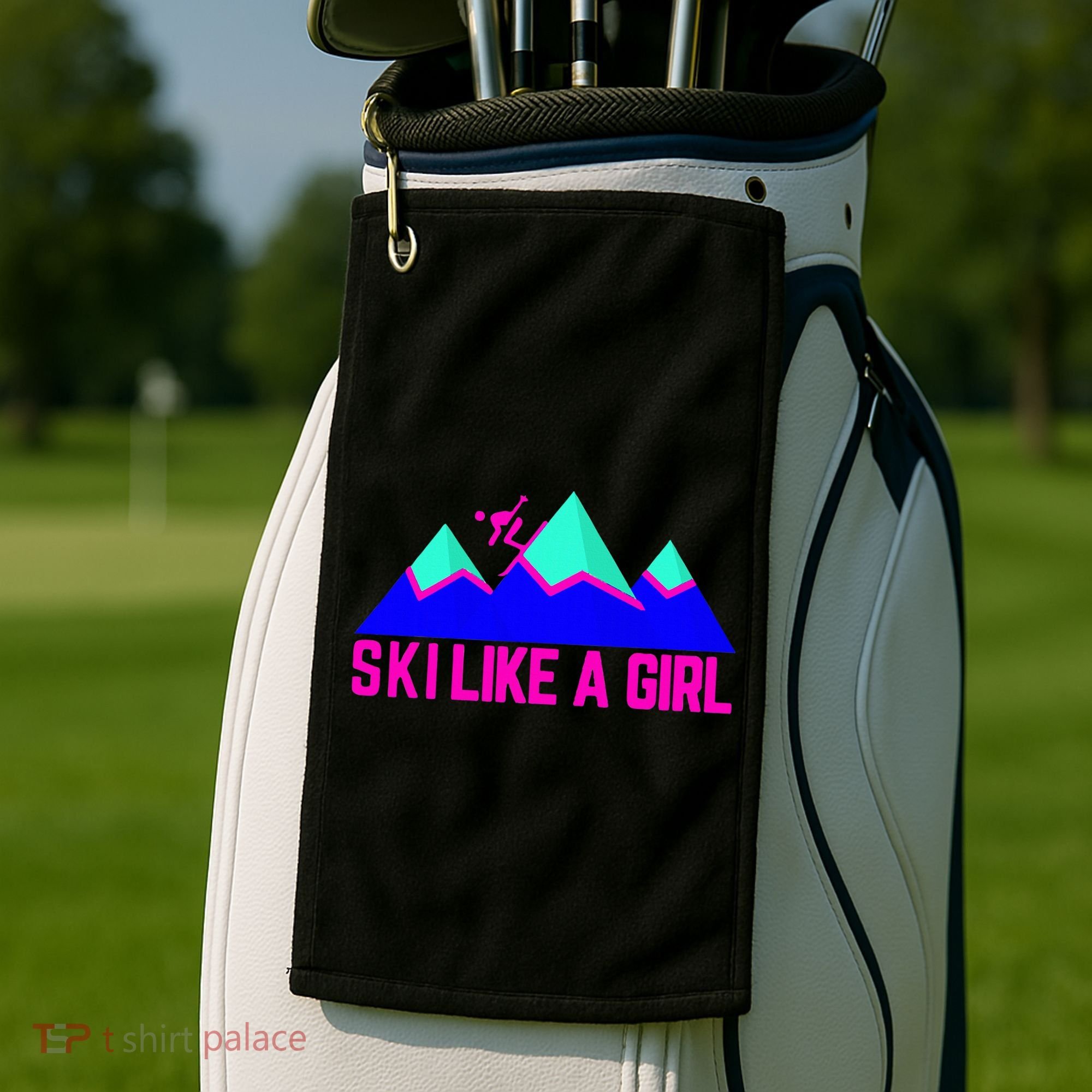 Ski Like A Girl Golf Towel