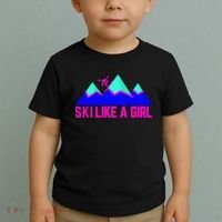 Ski Like A Girl Toddler T-Shirt thumb 2
