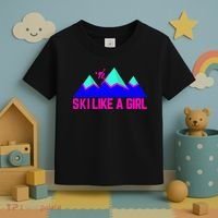 Ski Like A Girl Toddler T-Shirt thumb 3