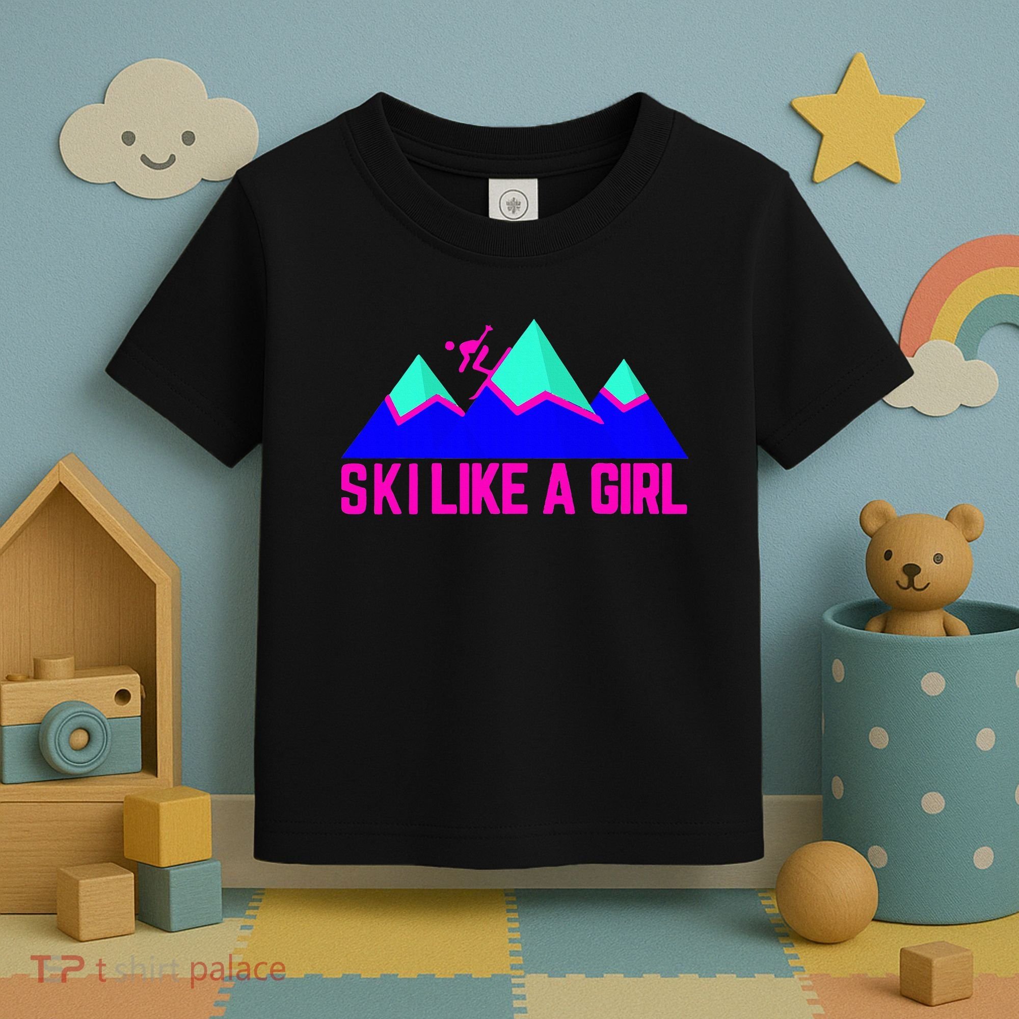Ski Like A Girl Toddler T-Shirt