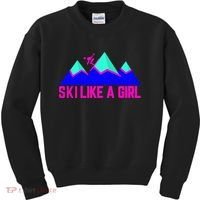 Ski Like A Girl Kids Sweatshirt thumb 0
