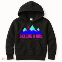 Ski Like A Girl Kids Hoodie thumb 0