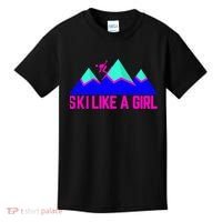 Ski Like A Girl Kids T-Shirt thumb 0