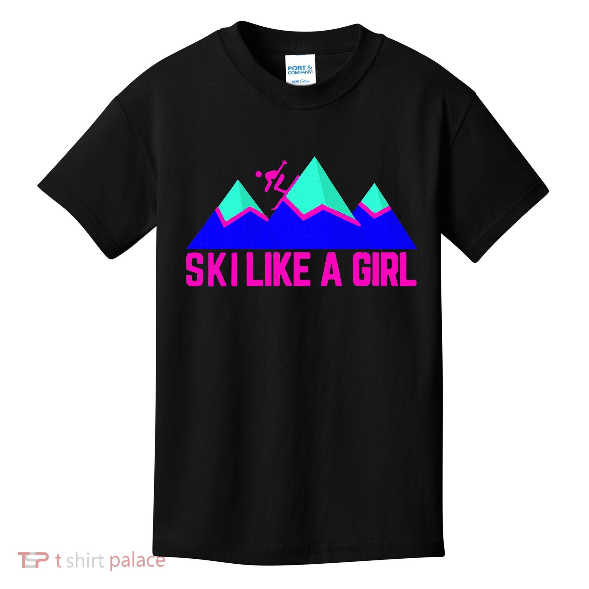 Ski Like A Girl Kids T-Shirt