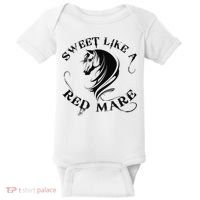 Sweet Like a Red Mare Funny Horse Lover Baby Bodysuit thumb 0