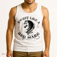 Sweet Like a Red Mare Funny Horse Lover Tank Top thumb 3