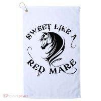 Sweet Like a Red Mare Funny Horse Lover Golf Towel thumb 0