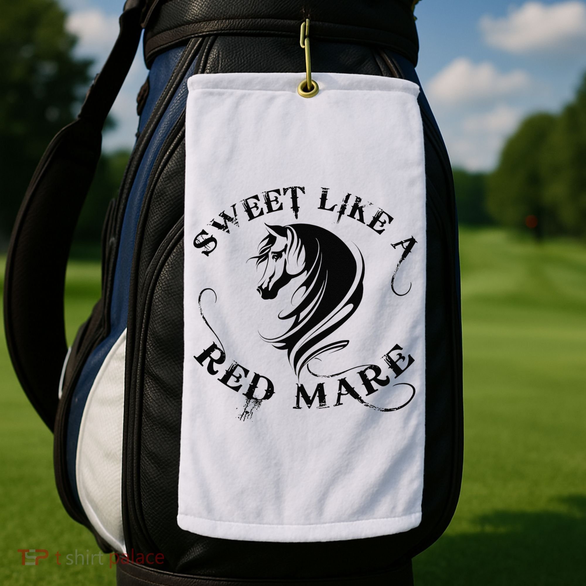 Sweet Like a Red Mare Funny Horse Lover Golf Towel