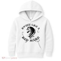 Sweet Like a Red Mare Funny Horse Lover Kids Hoodie thumb 0