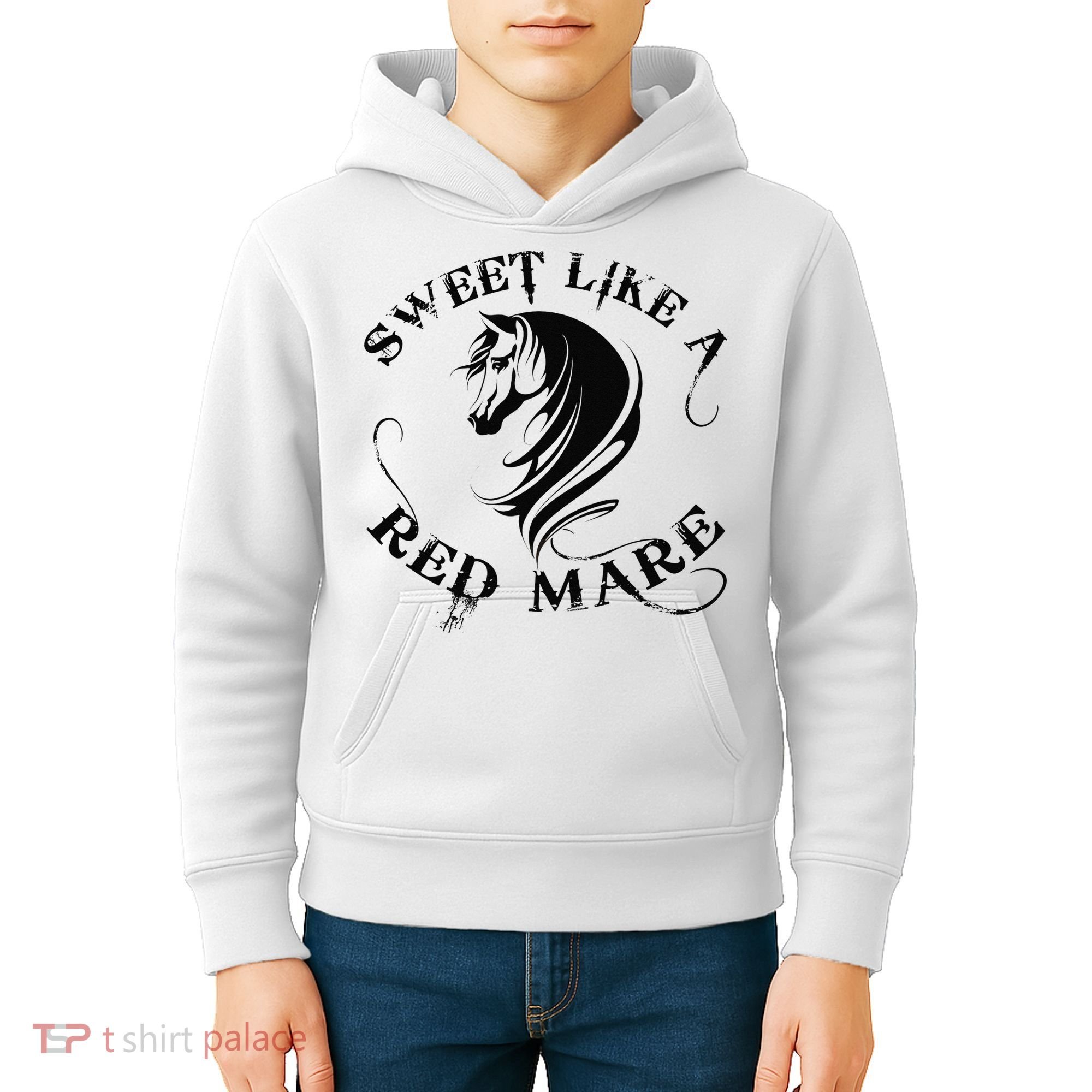 Sweet Like a Red Mare Funny Horse Lover Kids Hoodie