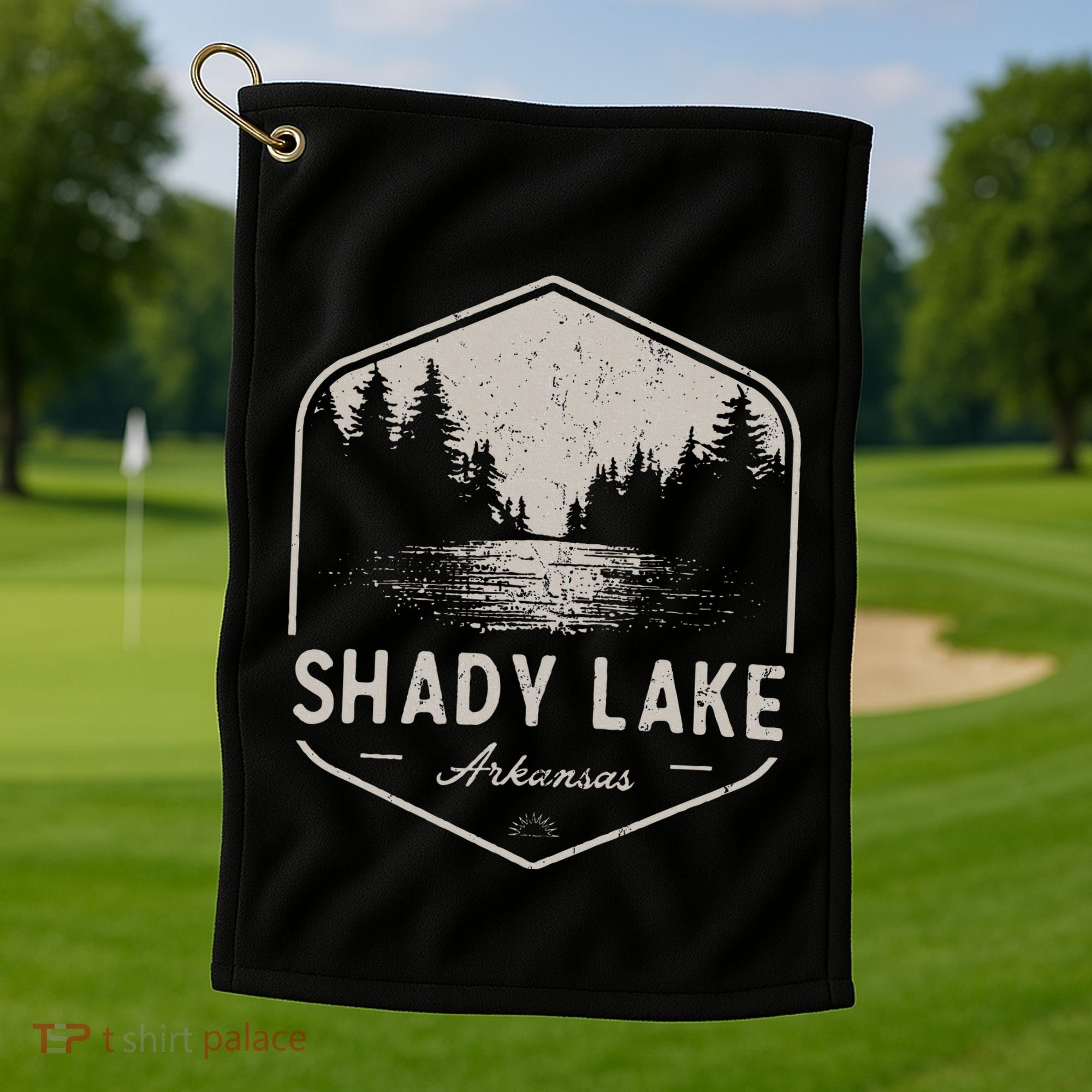 Shady Lake Arkansas Outdoors Golf Towel