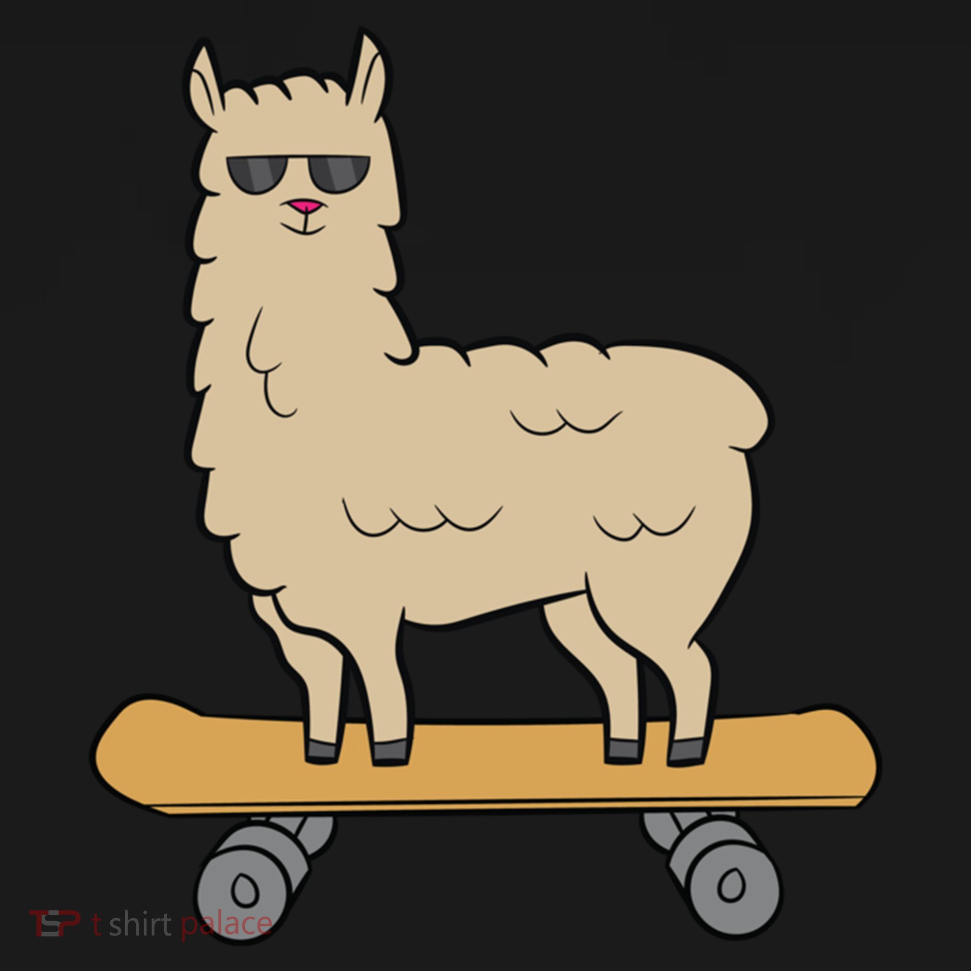 Skateboarding Llama Alpaca Skateboard Llama Gift PosiCharge Competitor Tank