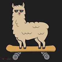Skateboarding Llama Alpaca Skateboard Llama Gift Hat thumb 2