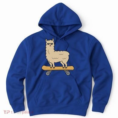 Skateboarding Llama Alpaca Skateboard Llama Gift Hoodie