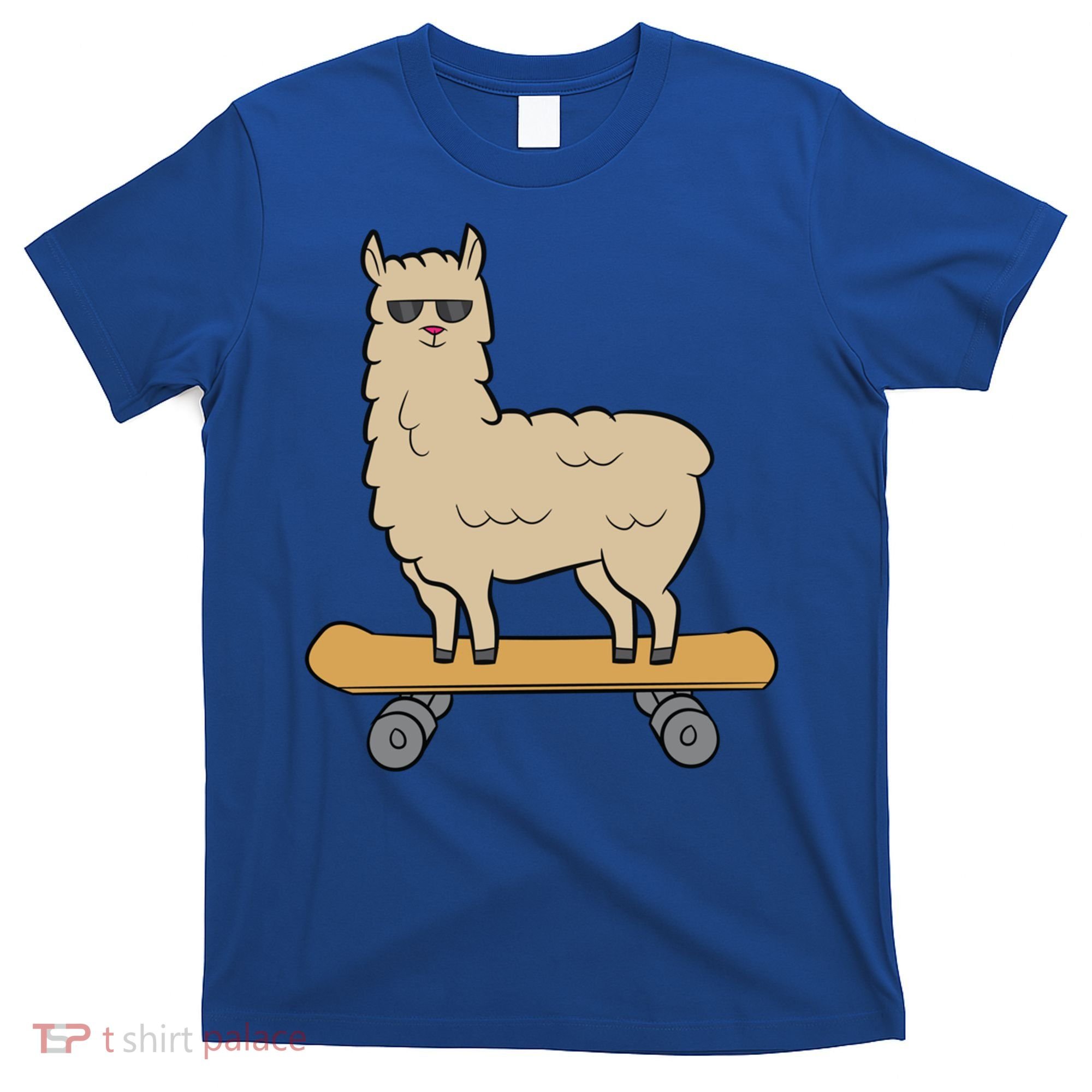 Skateboarding Llama Alpaca Skateboard Llama Gift T-Shirt
