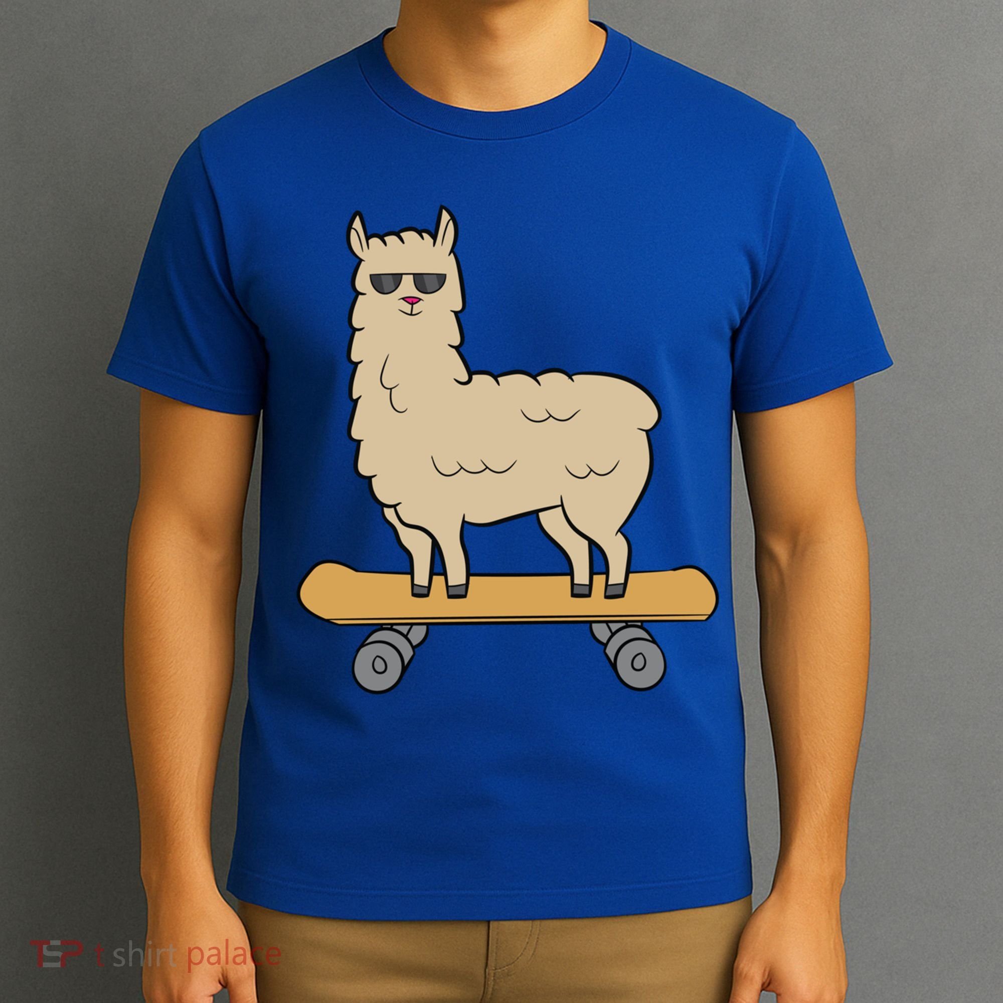 Skateboarding Llama Alpaca Skateboard Llama Gift T-Shirt