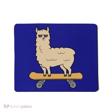 Skateboarding Llama Alpaca Skateboard Llama Gift Mousepad