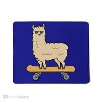 Skateboarding Llama Alpaca Skateboard Llama Gift Mousepad thumb 0