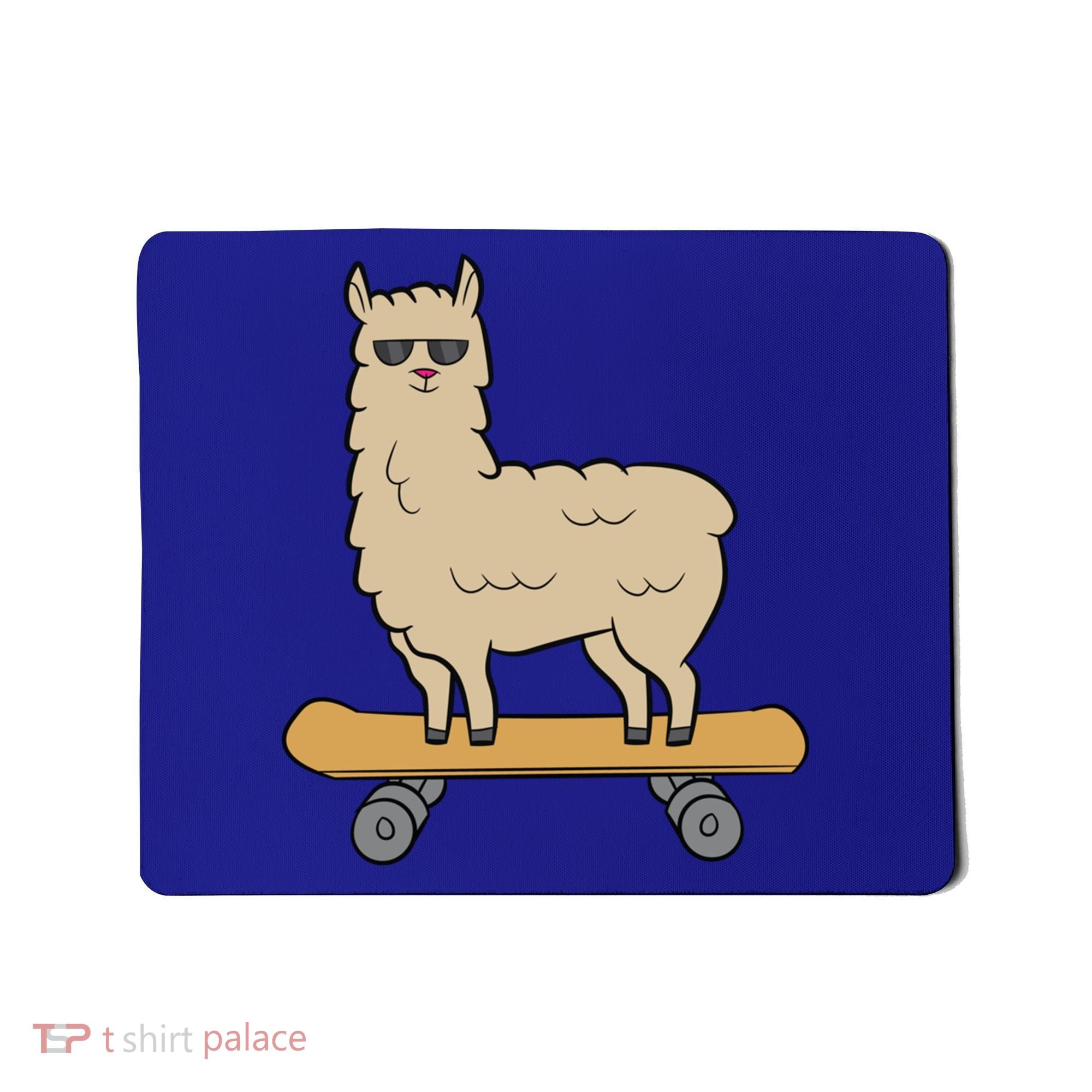 Skateboarding Llama Alpaca Skateboard Llama Gift Mousepad
